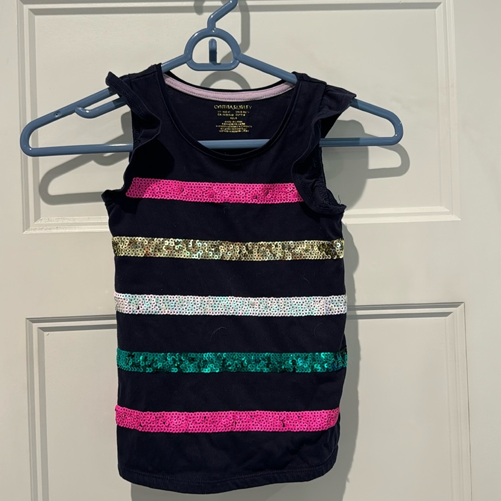 Glittery Cynthia Rowley sleeveless tshirt size 5-6